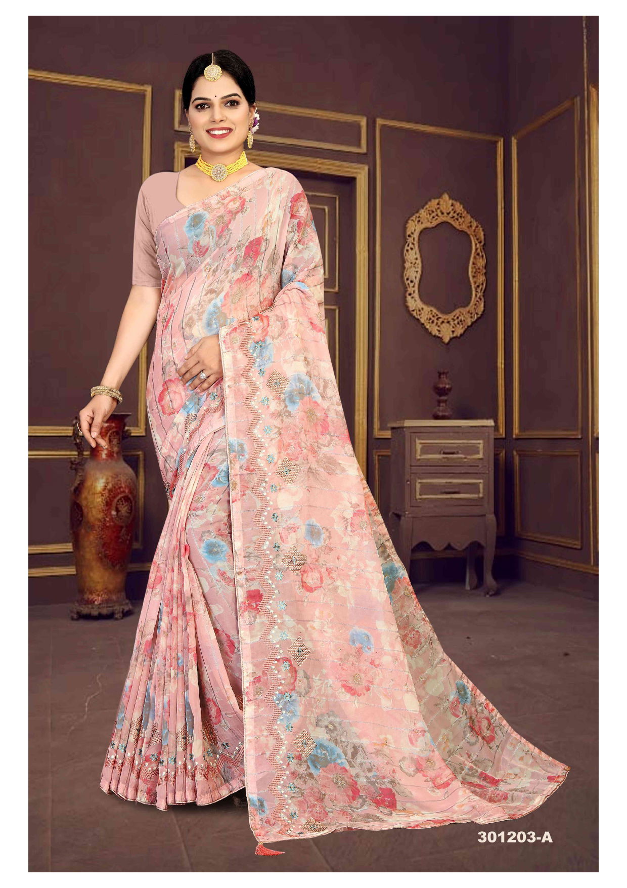 Baleno Vol 41 By Vallabhi Printed Designer Organza Sarees Wholesale Price In Surat